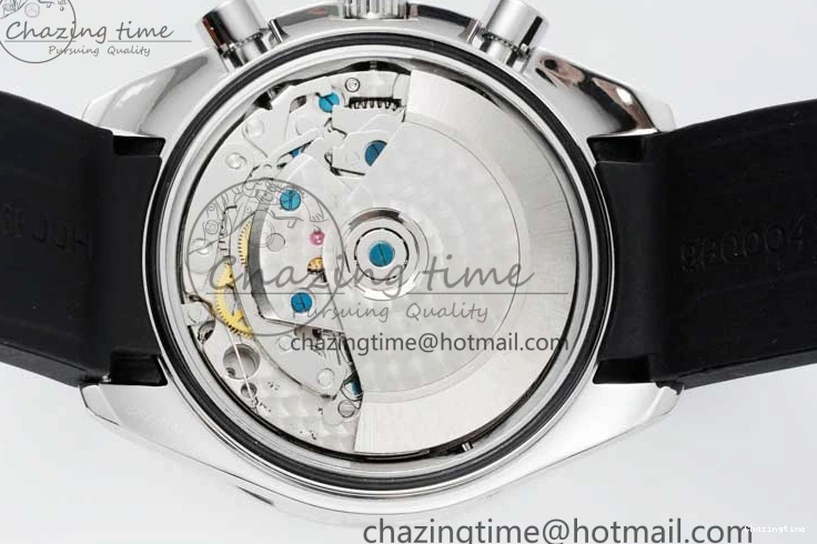 0314 ZipUp Speedmaster Racing Master SS HKF Best Edition Gray Black Dial on Black Rubber Strap A 7811